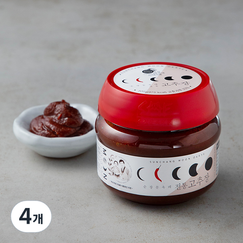 순창문옥례식품 전통 고추장, 500g, 4개