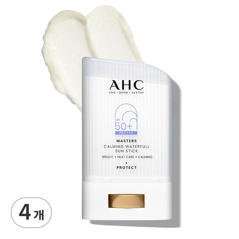 AHC 마스터즈 카밍 워터풀 선스틱 SPF50+ PA++++, 22g, 4개