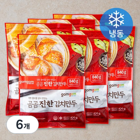 곰곰 진한 김치 만두 (냉동), 420g, 6개입