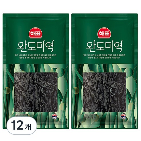 해표 완도 미역, 100g, 12개