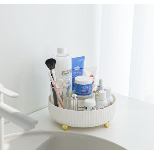 아름다움을 정리하는 솔루션: 코멧 모던 회전형 화장품 정리함