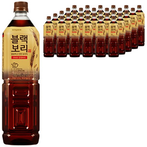 하이트진로 블랙보리차 음료, 1.5L, 36개