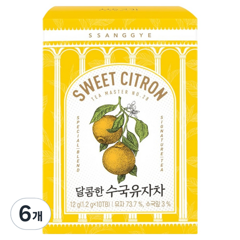 쌍계명차 달콤한 수국유자차, 1.2g, 6개, 10개입