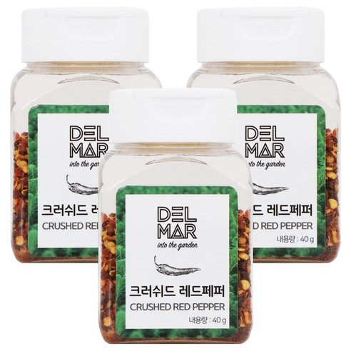 딜리셔스마켓 크러쉬드 레드페퍼 고춧가루 소형, 40g, 3개