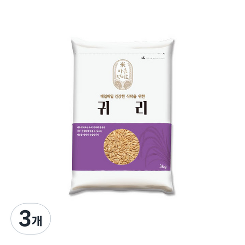 마음정미소 귀리, 3kg, 3개
