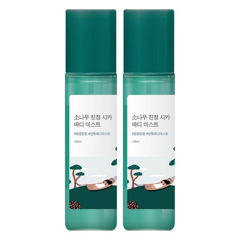 라운드랩 소나무 진정 시카 바디 미스트, 150ml, 2개