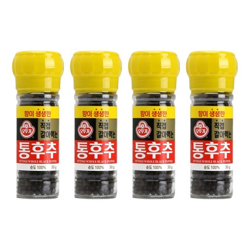 오뚜기 향이생생한 직접갈아먹는 통후추, 50g, 4개