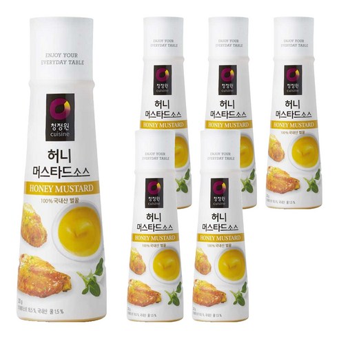 청정원 허니머스타드 소스, 320g, 6개