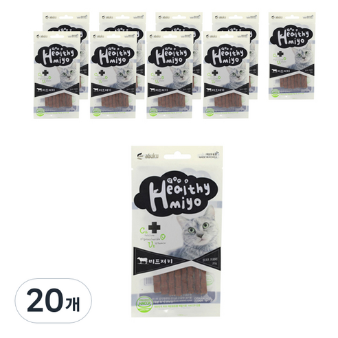 아스쿠 헬시묘 져키 20g, 소고기, 20개