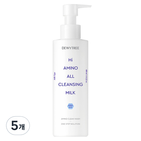 듀이트리 하이 아미노 올 클렌징 대용량 밀크, 400ml, 5개