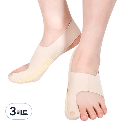 노블리 바른발 엄지 발가락 분리 고정밴드 양발착용 세트, 3세트