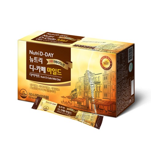   뉴트리디데이 디카페 마일드 다이어트 스위트 아메리카노맛, 90포, 270g, 1개