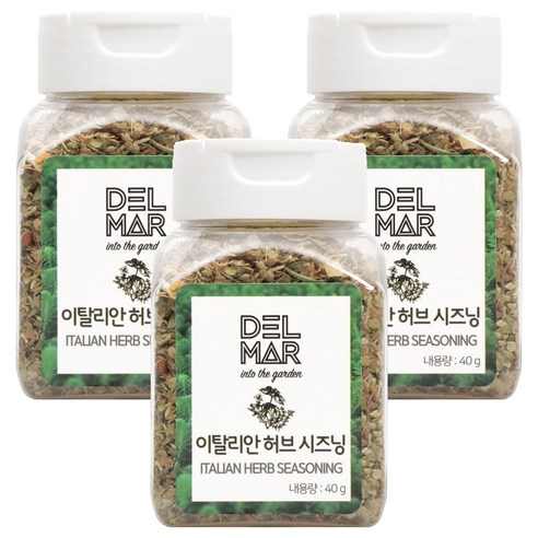 딜리셔스마켓 이탈리안 허브 시즈닝 향신료 소형, 40g, 3개