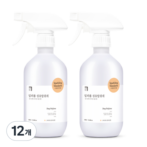 살림백서 딥퍼퓸 섬유탈취제, 500ml, 12개, 스파클링만다린