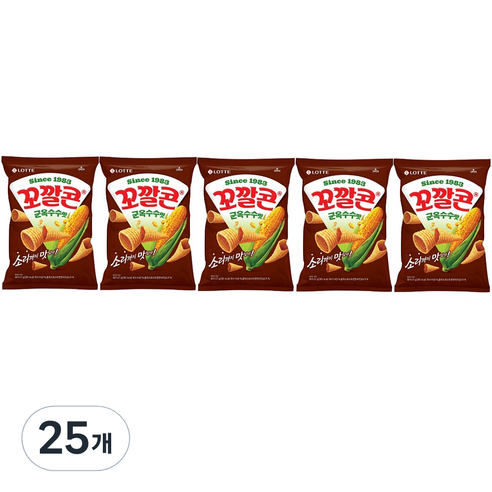롯데제과 꼬깔콘 군옥수수맛, 67g, 25개