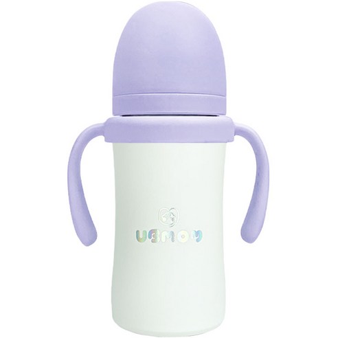 유비맘 시그니처 보온보냉 스테인리스 유아 빨대컵 220ml, 라벤더, 1개