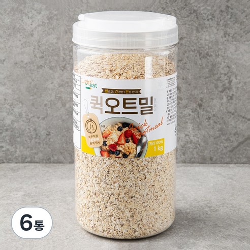 라이트잇 바로먹는 퀵 오트밀, 1kg, 6통