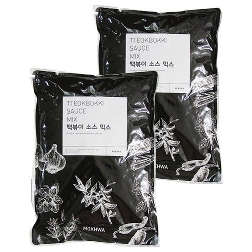딜리셔스마켓 떡볶이 소스 믹스, 1kg, 2개