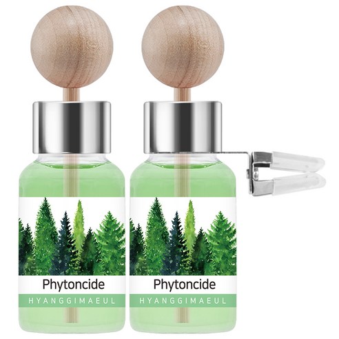 향기마을 차량용 송풍구 디퓨저 본품 17ml x 2p 세트, 피톤치드, 1세트