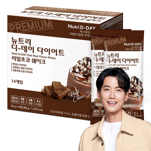 뉴트리디데이 다이어트 리얼 초코 쉐이크, 350g, 1개