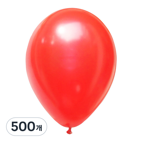 해피풍선 라운드 풍선, 펄 레드, 500개