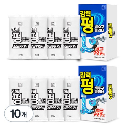 생활공식 강력 펑 배수구 클리너 4p, 600g, 10개