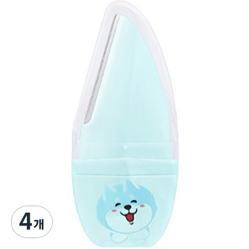 미니맥시 미세 눈썹정리 칼, 블루, 4개