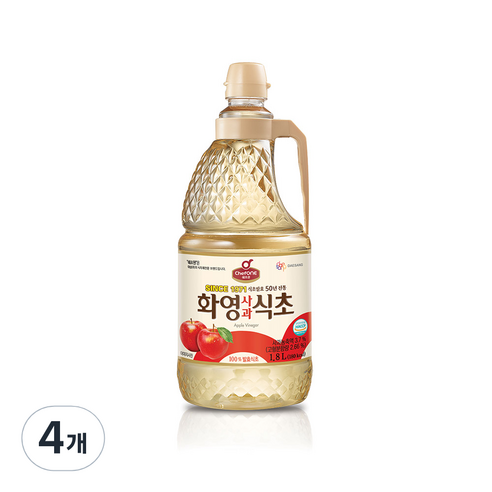 대상 쉐프원 화영 사과 식초, 1.8L, 4개