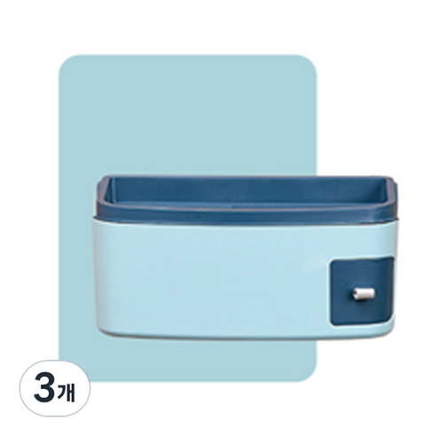 JCP 미니 스토리지 행잉 티슈 케이스, 블루, 3개