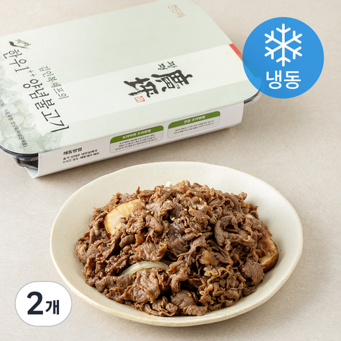 김인복셰프의 광평 한우 1++ 등급 양념 불고기 (냉동), 500g, 2개
