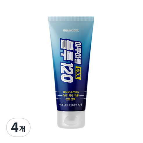 아쿠아쿨 블루120, 120ml, 4개