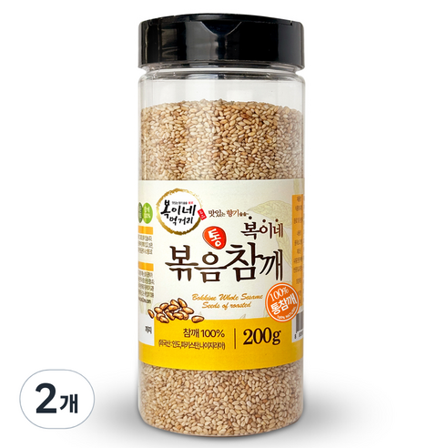 복이네먹거리 볶음 통참깨 용기형, 200g, 2개