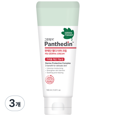 그린핑거 판테딘 엠디 더마 크림, 100ml, 3개