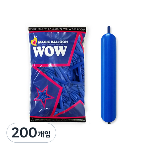 와우파티코리아 와우260 풍선 100p, 블루, 2개