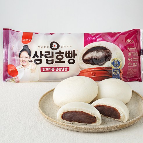 삼립 발효미종 정통단팥 호빵 4개입, 380g, 1개 
과자/초콜릿/시리얼