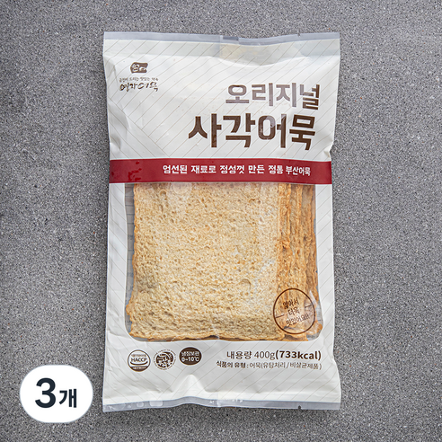 영자어묵 오리지널 사각어묵, 400g, 3개