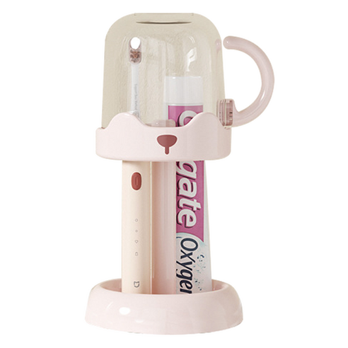 더자카 수염 다용도 스탠드 양치세트, 핑크, 1세트