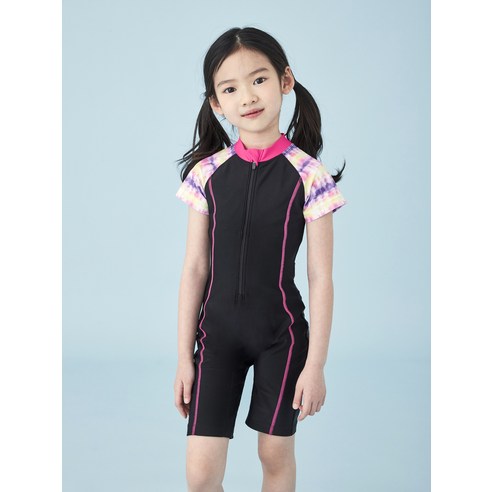 All-in-one 女童潛水服防曬服拉鍊兒童拉鍊服拉鍊服兒童泳衣兒童室內泳衣嬰幼兒雜貨衣服女孩女童游泳池水公園  水上樂園  水上游樂  海  Beach  海灘  海邊  游泳  swmmimg  嬰兒泳衣