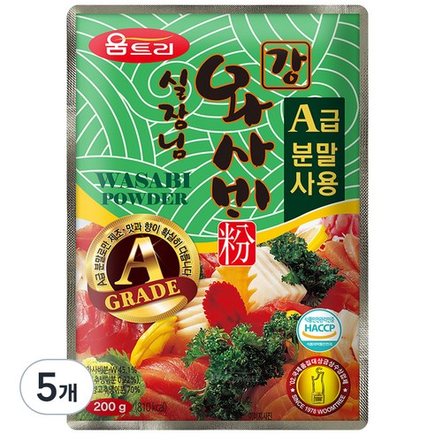 움트리 실장님 강 와사비분, 200g, 5개
