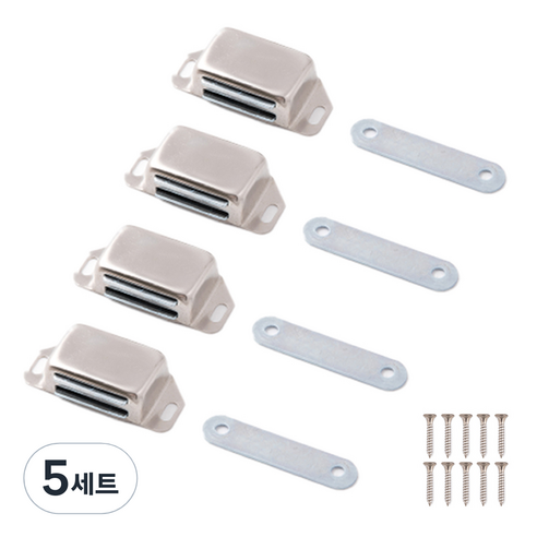 철물대장 스텐 자석 파워 빠찌링 4p 세트 헤어라인, 5세트