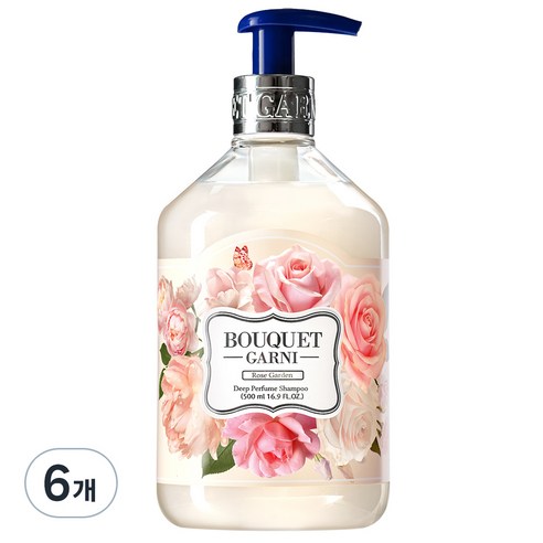 부케가르니 딥퍼퓸 샴푸 로즈가든, 500ml, 6개