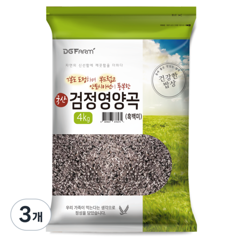 대구농산 검정영양곡, 4kg, 3개