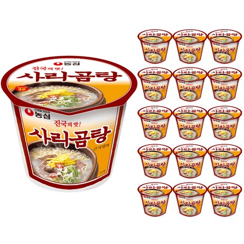 농심 사리곰탕 컵라면 큰사발 111g, 9개