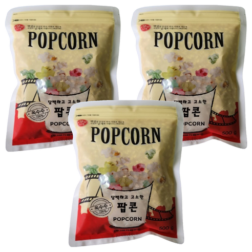 해가원 팝콘, 500g, 3개