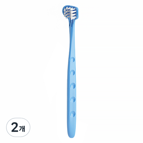 엠디비 3D 혀클리너 겸용 유아 칫솔, 블루, 2개, 1개입