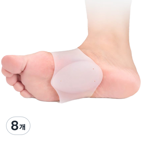 나음다름 실리콘 정형 발 패드 화이트, 8개