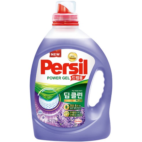 퍼실 파워젤 딥클린 플러스 라벤더 드럼, 2.7L, 1개