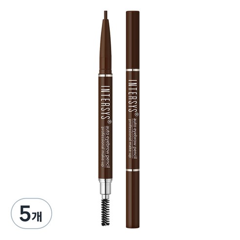 인터시스 오토 아이브로우 펜슬 10g, 04 흑갈색, 5개