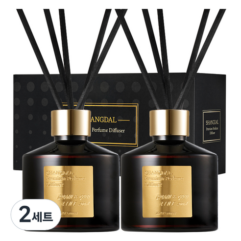 샹달 프리미엄 퍼퓸 디퓨저 2p + 리드스틱 10p + 알루미늄캡 2p 세트, 블랙체리향, 200ml, 2세트