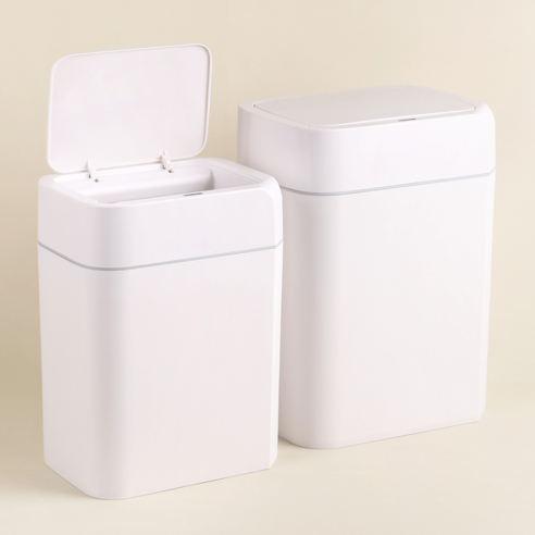 코멧 냄새차단 자동 센서 모션 인식 쓰레기통 휴지통 12L+16L [1+1 2개 구성]